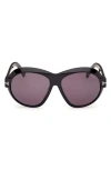 Tom Ford Inger 59mm Round Sunglasses