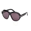 Tom Ford Inger 59mm Round Sunglasses In Black