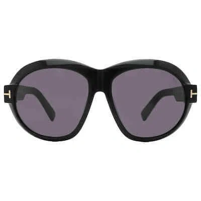 Pre-owned Tom Ford Inger Smoke Oval Ladies Sunglasses Ft1113 01a 59 Ft1113 01a 59 In Gray