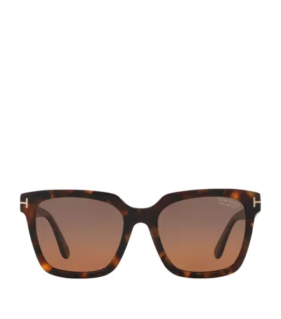 Tom Ford Injected Selby Sunglasses In Brown