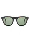 Tom Ford Interchangeable-frame Tortoiseshell Glasses In Brown