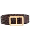 Tom Ford Interwoven Leather Belt In Braun