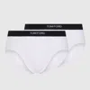 Tom Ford Pack Of 2 Logo Stretch Cotton Briefs In White