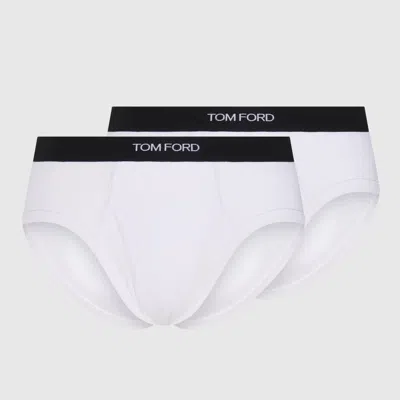 TOM FORD TOM FORD WHITE COTTON TWO-PACK BRIEFS