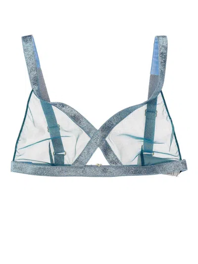 Tom Ford Iridescent Sable Tulle Top Underwear And Body Light Blue