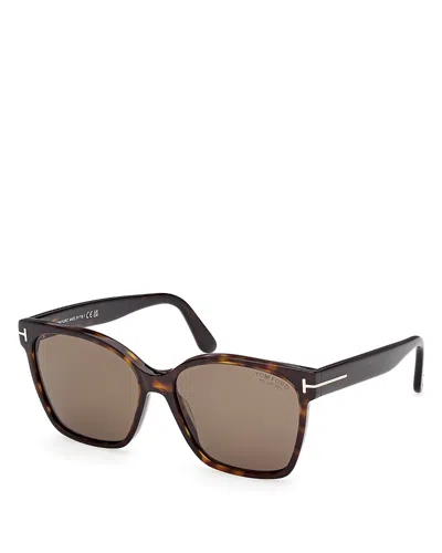 Tom Ford Iris Butterfly Sunglasses, 56mm In Brown