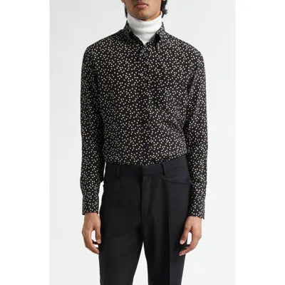Tom Ford Irregular Polka Dot Silk Crêpe De Chine Shirt