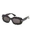 Tom Ford Islay 50mm Small Rectangular Sunglasses In Black