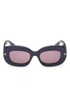 Tom Ford Islay 50mm Small Rectangular Sunglasses In Blue