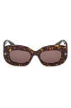 Tom Ford Islay 50mm Small Rectangular Sunglasses In Brown