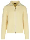 Tom Ford Long-sleeved Knitted Cardigan In Yellow