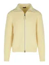 Tom Ford Long-sleeved Knitted Cardigan In Yellow
