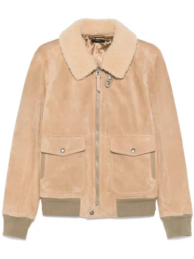 Tom Ford Jacke Aus Wildleder In Brown