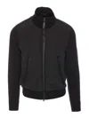 Tom Ford Silk Blend Velor Zip Through Jacket In Black