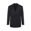 Tom Ford High Twist Double Breasted Wool Jacket Clothing In Blue
