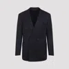 Tom Ford High Twist Double Breasted Wool Jacket Clothing In Blue