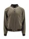 Tom Ford Fluid Viscose Cady Bomber In Brown