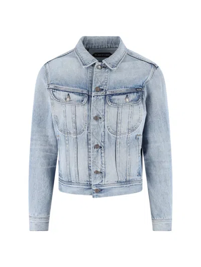 Tom Ford Iconic Denim Jacket In Blue