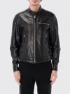 Tom Ford Leather Biker Jacket Stand Collar Zips In Black