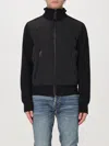 Tom Ford Knitted Paneled Zip-front Bomber Jacket In Black