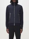 Tom Ford Wool High Neck Zipped Sweater In Blue