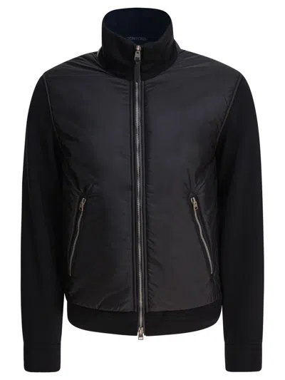 Tom Ford Long-sleeved Casual Jacket In Blue