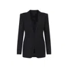 Tom Ford Single-breasted Wool Blend Crepe Jacket With Sequins In Black
