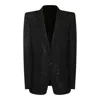 Tom Ford Single-breasted Wool Blend Crepe Jacket With Sequins In Black