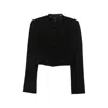 Tom Ford Button-up Cropped Jacket In Black