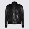 Tom Ford Leather Jacket With Front Pockets And High Collar