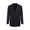 Tom Ford High Twist Double Breasted Wool Jacket Clothing In Blue