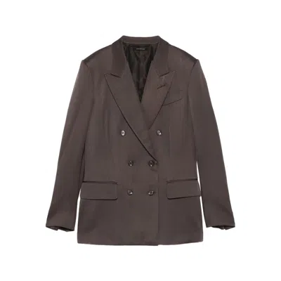 TOM FORD JACKETS BROWN