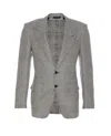 Tom Ford Prince Of Wales Shelton Jacket Jackets Multicolor In Gray