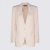 Tom Ford Single Breasted Wool Jacket In Neutral