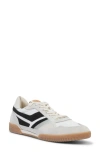 Tom Ford Round Head Lacing Low-cut Casual Sneakers In 5w013 White/black/amber