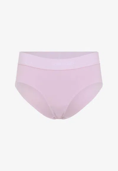 Tom Ford Jacquard Logo High-waist Briefs In Pink