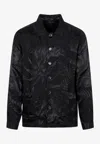 Tom Ford Jacquard Long-sleeved Shirt In Black