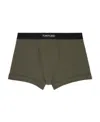 Tom Ford Khaki Classic Fit Boxer Briefs In Black