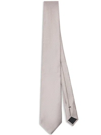 Tom Ford Jacquard-pattern Silk Tie In Neutrals