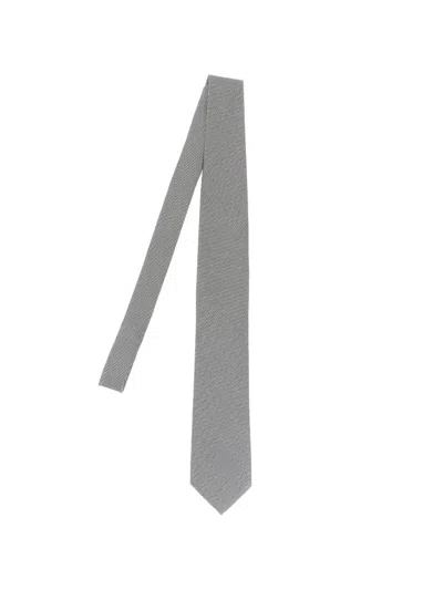 Tom Ford Jacquard Silk Tie In Gray