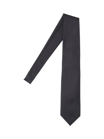 Tom Ford Jacquard Tie In Black