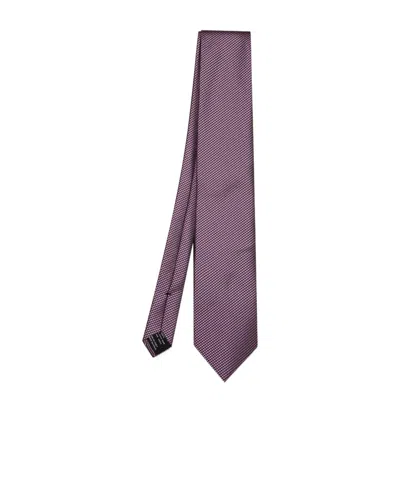 Tom Ford Jacquard Tie In Purple