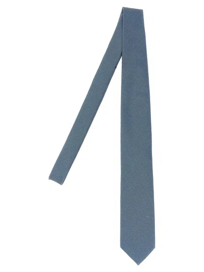 Tom Ford Jacquard Tie In Blue