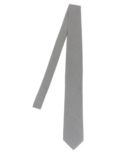 Tom Ford Jacquard Tie In Grey