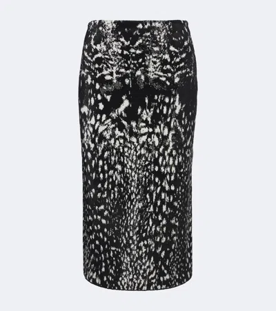 Tom Ford Lynx Jacquard Compact Velvet Viscose With Contrast In Black