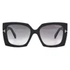Tom Ford Jacquetta Smoke Gradient Square Ladies Sunglasses Ft0921 01b 54 In Black