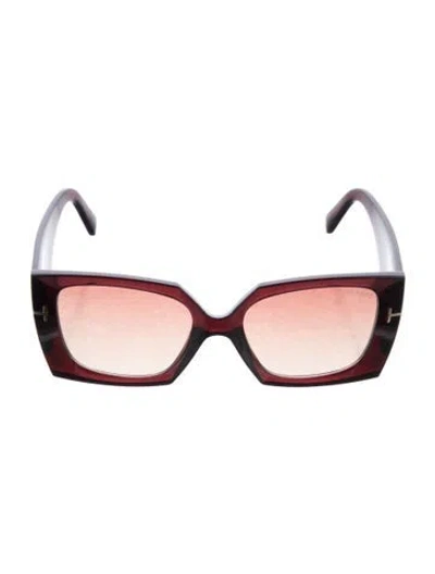 Pre-owned Tom Ford Jacquetta Square Sunglasses In Brown/clear