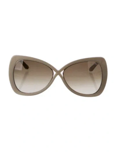 Pre-owned Tom Ford Jade Oversize Sunglasses In Neutral