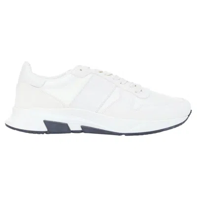 Pre-owned Tom Ford Jagga White Suede Nylon Leather Panel Low Top Athletic Trainers Eu42