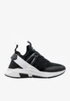 Tom Ford Neoprene And Suede Jago Sneakers Shoes In Monochrome